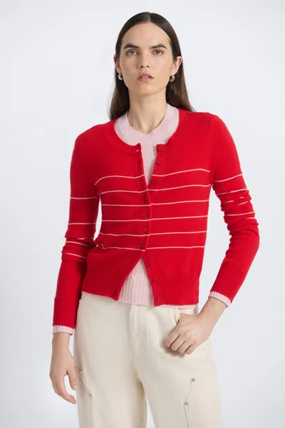 Derek Lam 10 Crosby Vernon Double Layer Wool Cashmere Sweater In Multi