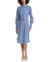 Derek Lam 10 Crosby Veronica Belted Shirtdress In Blue