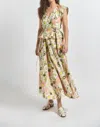Derek Lam 10 Crosby Victoria Belted Maxi Dress In Safari Multi