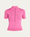 Derek Lam 10 Crosby Violette Mock-neck Cashmere Sweater In Macron