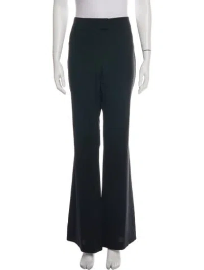 Pre-owned Derek Lam 10 Crosby Virgin Wool Flared Pants In Black