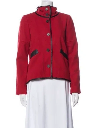 Pre-owned Derek Lam 10 Crosby Virgin Wool Jacket In Red