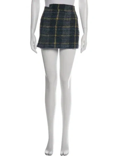 Pre-owned Derek Lam 10 Crosby Virgin Wool Mini Skirt In Neutrals