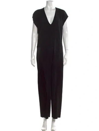 Pre-owned Derek Lam 10 Crosby V-neck Jumpsuit In Black