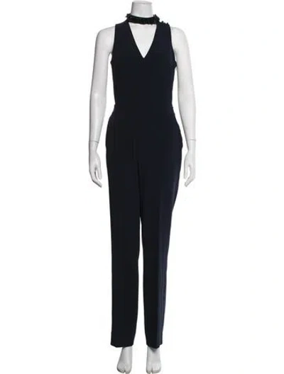 Pre-owned Derek Lam 10 Crosby V-neck Jumpsuit In Blue