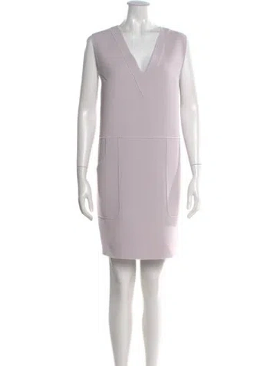 Pre-owned Derek Lam 10 Crosby V-neck Mini Dress In Purple
