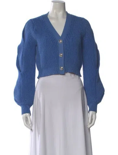 Pre-owned Derek Lam 10 Crosby V-neck Sweater In Blue