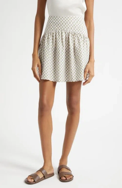 Derek Lam 10 Crosby Wallis Plaid Cotton Blend Miniskirt In Multi