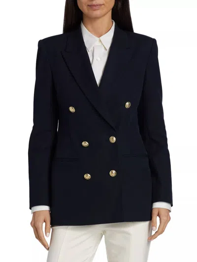 Derek Lam 10 Crosby Walter Double Breasted Jacket In Midnight In Black
