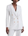 Derek Lam 10 Crosby Walter Double Breasted Linen-blend Jacket