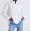 Derek Lam 10 Crosby Wesley Button Front Shirt In Optic White In White