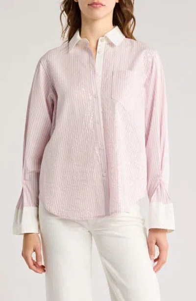 Derek Lam 10 Crosby Wesley Sequin Button-up Shirt In Pink