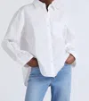 Derek Lam 10 Crosby Wesley Button Front Shirt In Optic White In White
