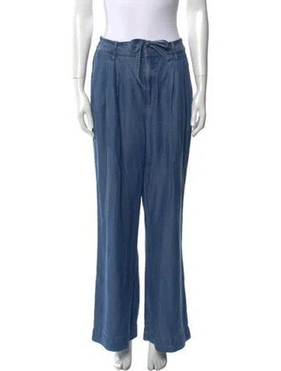 Pre-owned Derek Lam 10 Crosby Wide Leg Pants In Blue