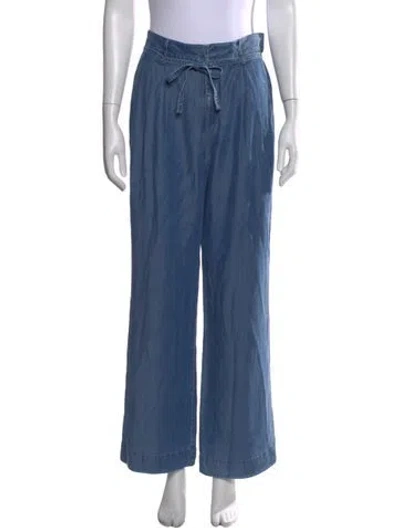 Pre-owned Derek Lam 10 Crosby Wide Leg Pants In Blue