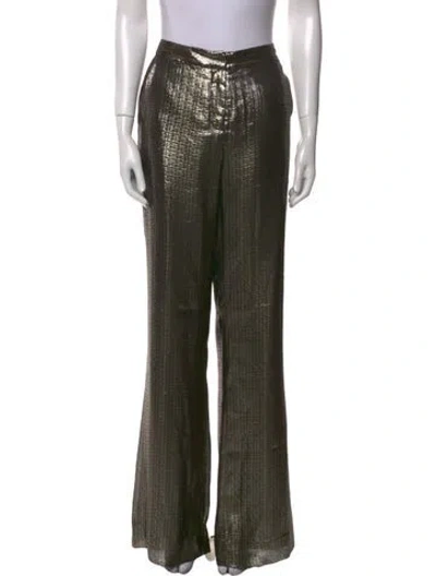Pre-owned Derek Lam 10 Crosby Wide Leg Pants In Gold
