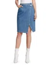 Derek Lam 10 Crosby Aine Asymmetrical Denim Skirt In Canal In Canal