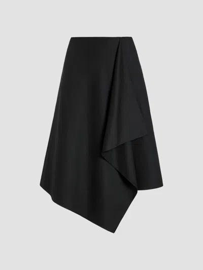 Derek Lam 10 Crosby Women's Alexander Asymmetric Wrap Midi-skirt In Black