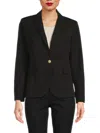 Derek Lam 10 Crosby Allie Womens Woven Long Sleeves One-button Blazer In Black