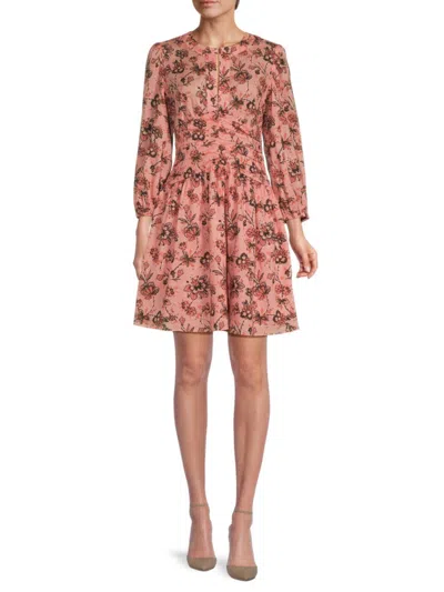 DEREK LAM 10 CROSBY WOMEN'S AMELIA FLORAL MINI DRESS