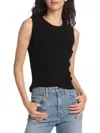 Derek Lam 10 Crosby Ariana Ribbed Muscle Sweater Tank In Black