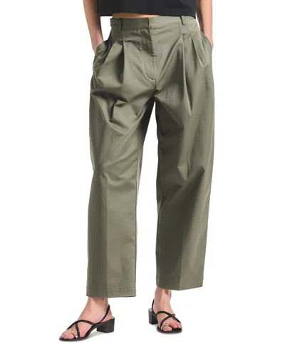 Derek Lam 10 Crosby Women's Asher High-rise Pleated Pants In Green