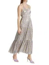 Derek Lam 10 Crosby Women's Athena Coated Floral Halter Maxi Dress In Rose Multi