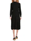 Derek Lam 10 Crosby Women's Becky Turtle Neck Wool Midi Dress In Black