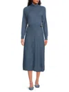 Derek Lam 10 Crosby Women's Becky Turtle Neck Wool Midi Dress In Slate