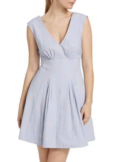 DEREK LAM 10 CROSBY WOMEN'S CONCHA SLEEVELESS V-NECK MINIDRESS