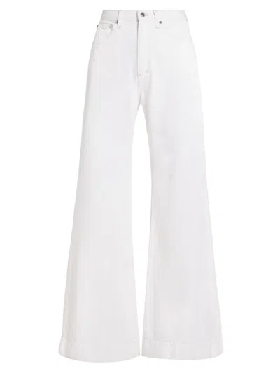 Derek Lam 10 Crosby Coralie High-rise Wide-leg Jeans In White
