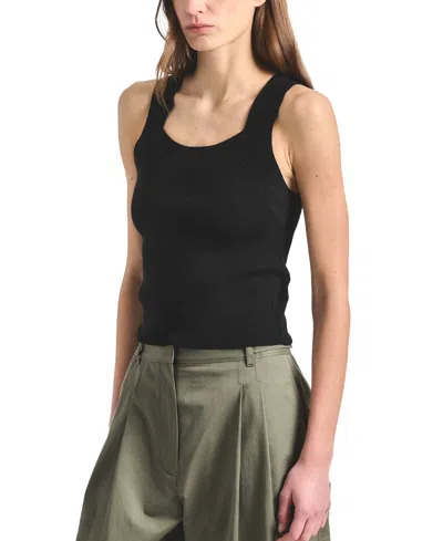 Derek Lam 10 Crosby Women's Dakota Scoop Neck Sweater Knit Tank Top In Black
