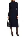Derek Lam 10 Crosby Women's Diana Wool Turtleneck Midi-dress In Blue