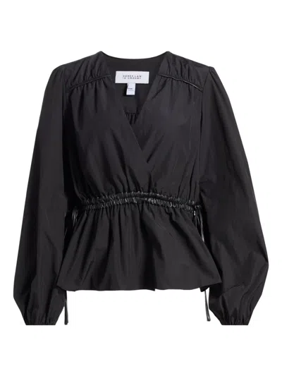 Derek Lam 10 Crosby Women's Dominica V-neck Blouse In Black