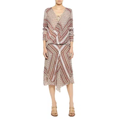 Derek Lam 10 Crosby Women's Drape Front Blouse In Multi