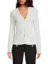 Derek Lam 10 Crosby Esmee Long Sleeve Smocked Button-up Top In Cream