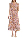 Derek Lam 10 Crosby Women's Fatima Floral Cotton Midi-dress In White Multi
