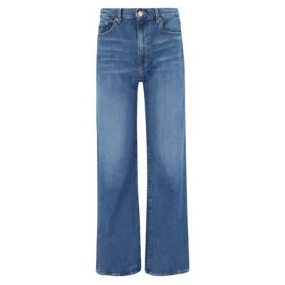 Derek Lam 10 Crosby Women's Faye High Rise Tailored Wide Leg Jean In Mercer In Blue