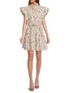 Derek Lam 10 Crosby Women's Finn Ruffle Wrap-neck Minidress In Buttermilk