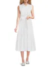 Derek Lam 10 Crosby Women's Florence Belted Cotton Midi-dress In White