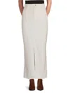 Derek Lam 10 Crosby Women's Front Slit Denim Maxi Skirt In Ecru