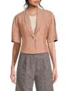 Derek Lam 10 Crosby Gabriel Short Sleeve Jacket In Caramel