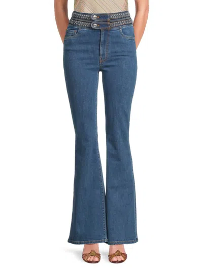 Derek Lam 10 Crosby Women's Harlow Stretch Cotton Bootcut Jeans In Pacific