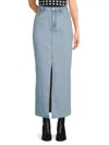 Derek Lam 10 Crosby Women's High Rise Denim Maxi-skirt In Bowery