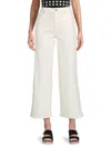 Derek Lam 10 Crosby Women's High-rise Stretch Crop Flare Jeans In White