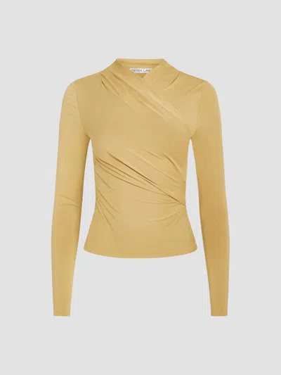 Derek Lam 10 Crosby Women's Isaiah Jersey Wrap Top In Yellow