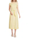 Derek Lam 10 Crosby Karina Cap-sleeve Belted Shirtdress In Buttermilk