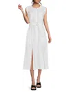Derek Lam 10 Crosby Women's Karina Cap Sleeve Shirtdress In White