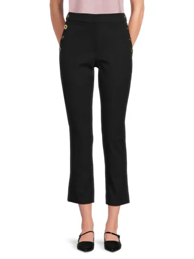 Derek Lam 10 Crosby Women's Kelis Stretch Cotton Straight-leg Pants In Black
