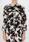 Derek Lam 10 Crosby Lacey Button Down Shirt In Safari Multi In Multi